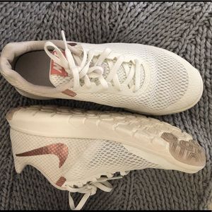 Nike Cream and Rose Gold Shoes